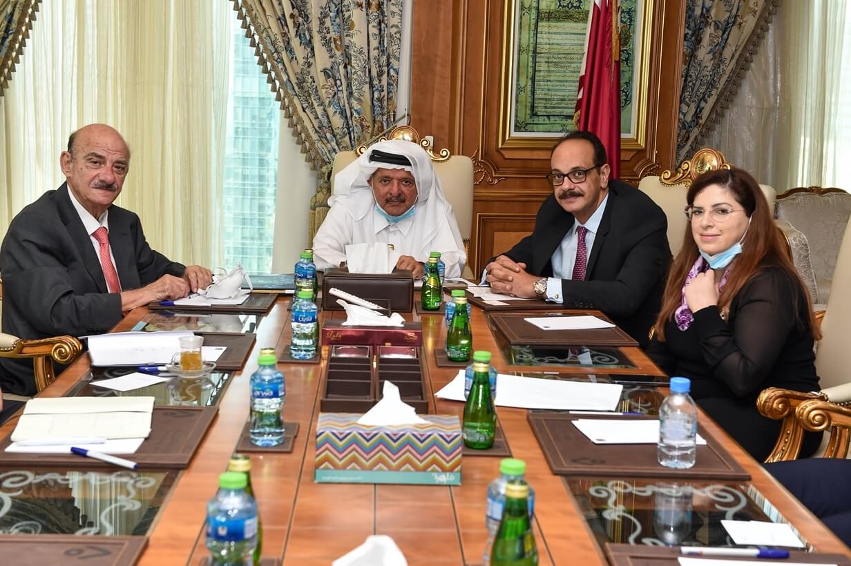 لقاء رئيس رابطة رجال الاعمال القطريين مع سعادة السيد جورج حلاق، مساعد الرئيس والممثل الخاص والمبعوث الرئاسي 